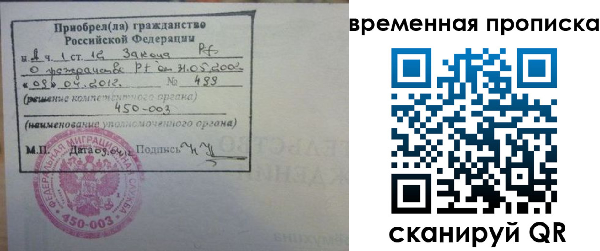 временная регистрация в Видном